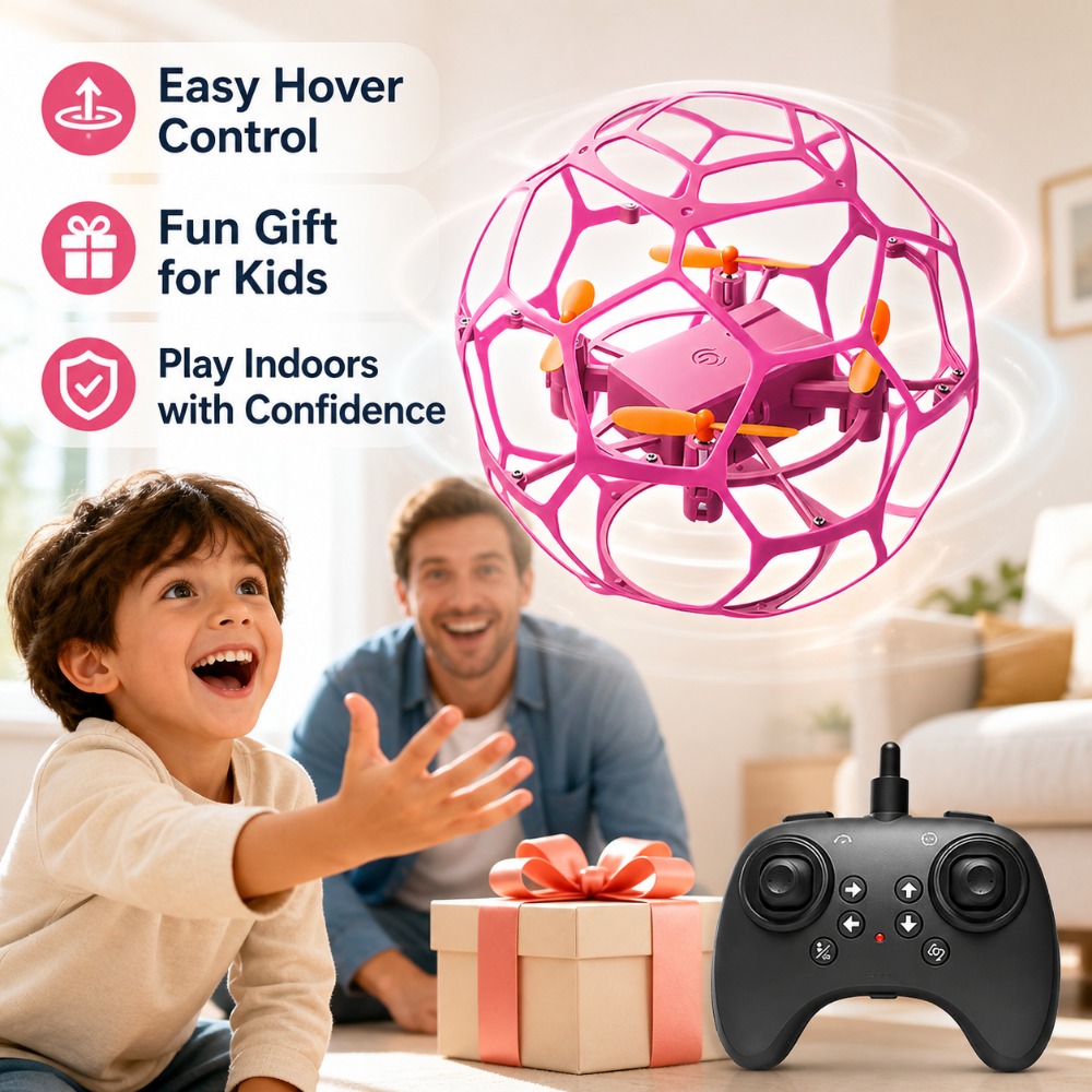 Kids Toys Under 100 - Football Shape RC Drone Quadcopter with