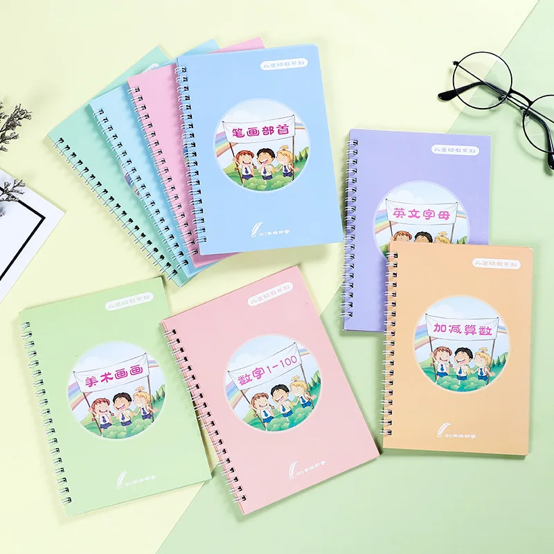 Kids Toys Now - 8pcs Reusable Numbers Copybook Drawing Toys