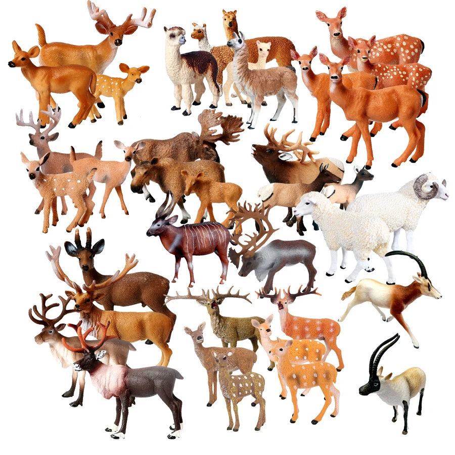 Kids Toys Under 100 - Toy Animals Figures Christmas Reindeer Elk