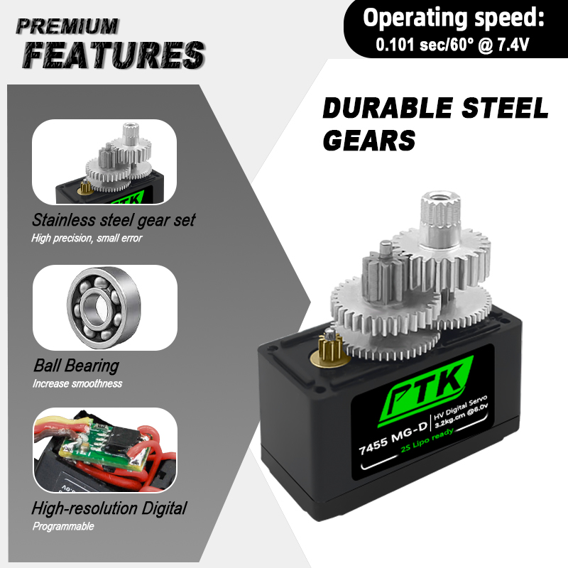 PTK 7455MG-D servo 12g Digital - Kids Toys Remote Car ulasan dan harga