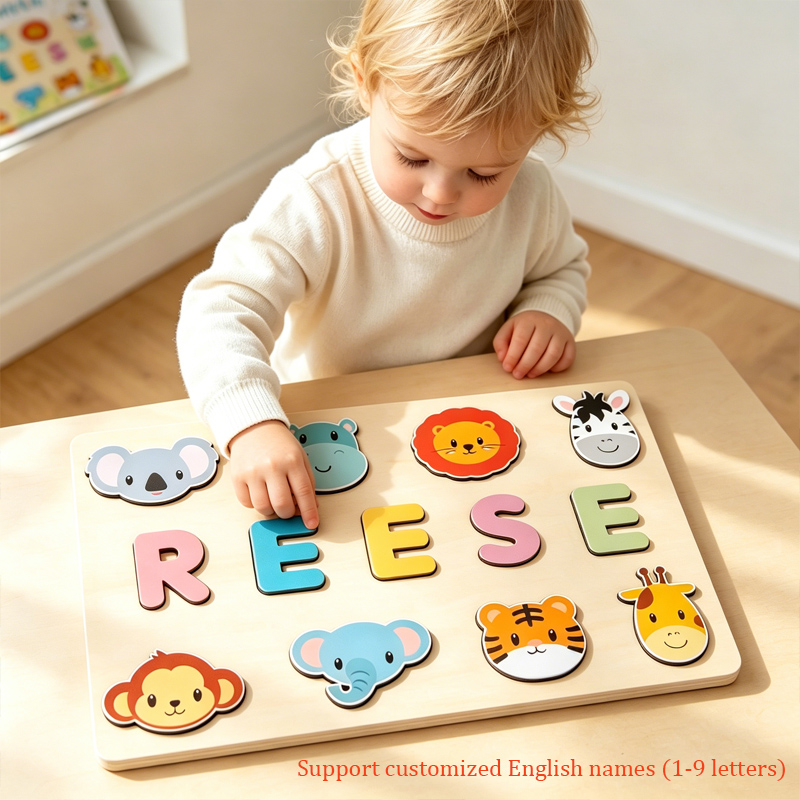 Montessori Personalised Wooden - Kids Toys Names ulasan dan harga