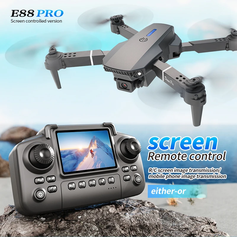 Professional E88 PRO Drone wit - Kids Toys Drone ulasan dan harga