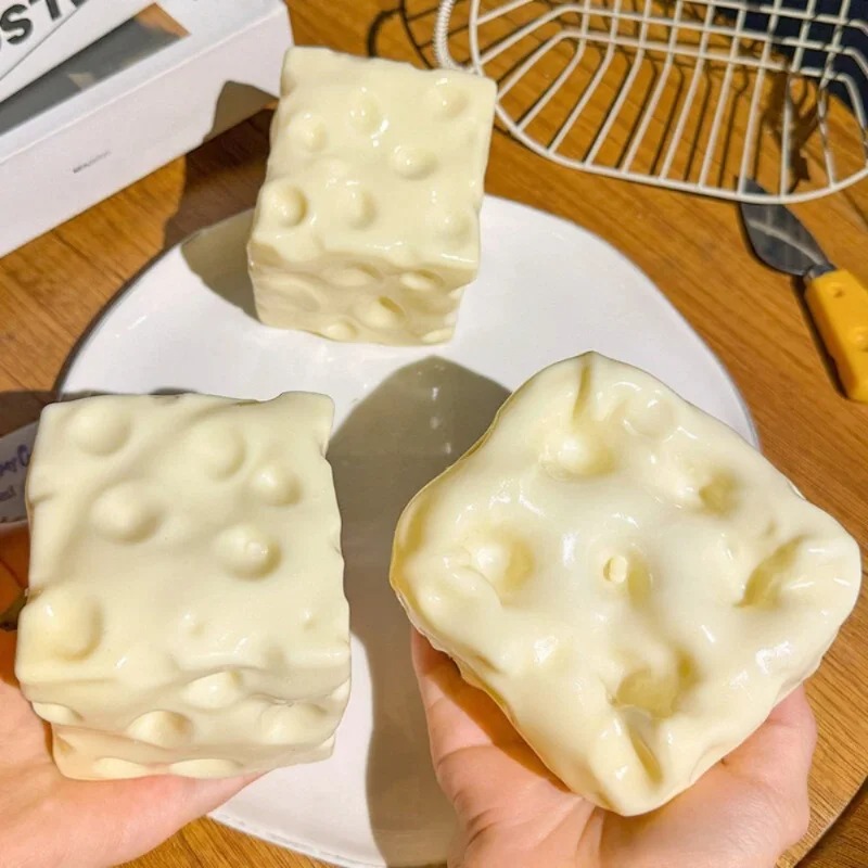 Taba Squishy Cheese Cube Stres - Kids' Toy ulasan dan harga