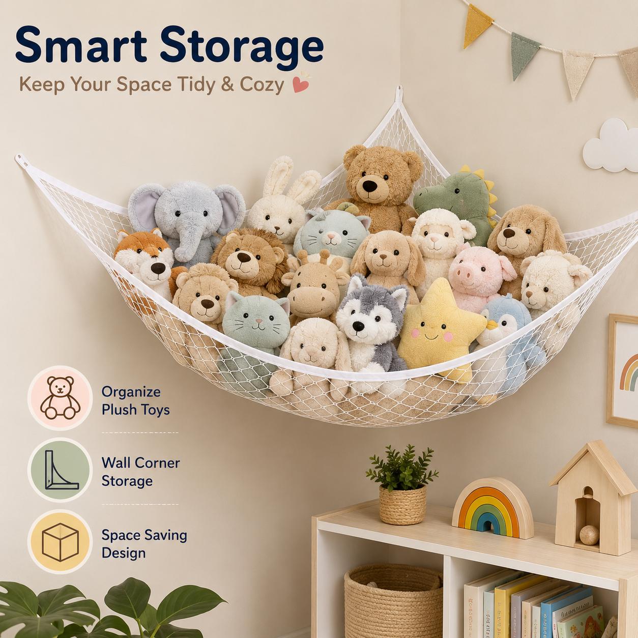 Mesh Toy Storage Hammock Hangi - Kids' Toy ulasan dan harga