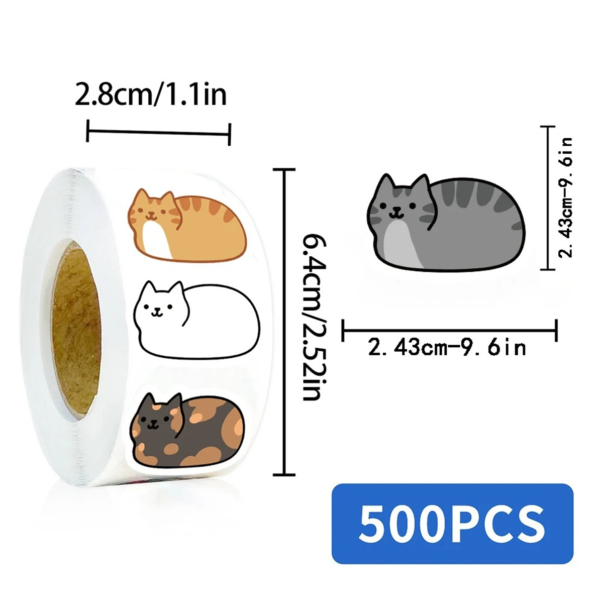 500PCS Cartoon Cat Stickers Dl - Kids Toys Names ulasan dan harga