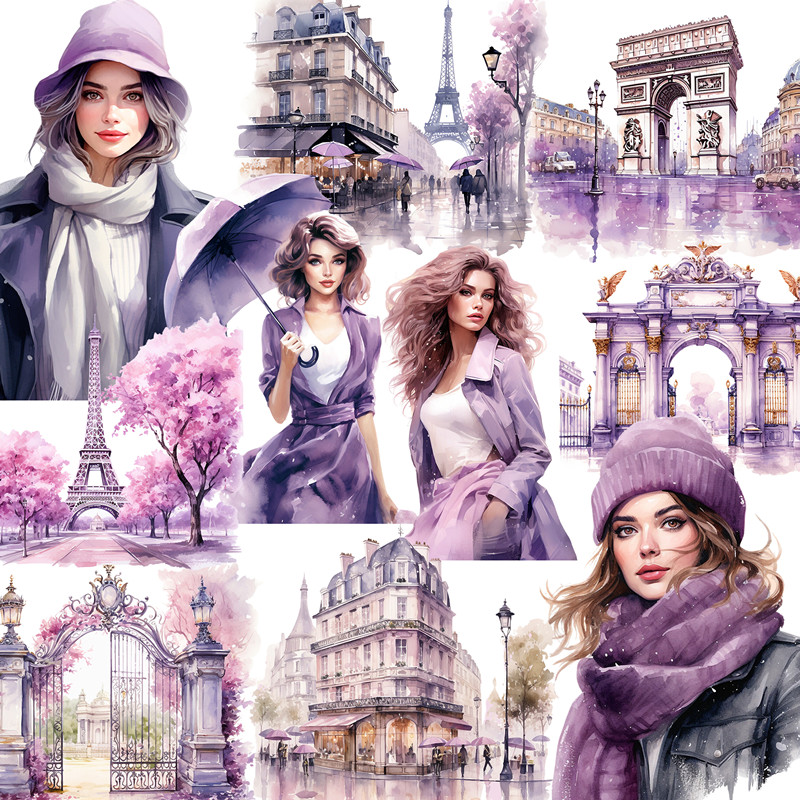 Purple Paris Stickers Crafts A - Kids Toys Paris ulasan dan harga