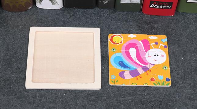 4PCS/lot 3D Wooden Jigsaw Puzz - Kids Toys In Wholesale ulasan dan harga