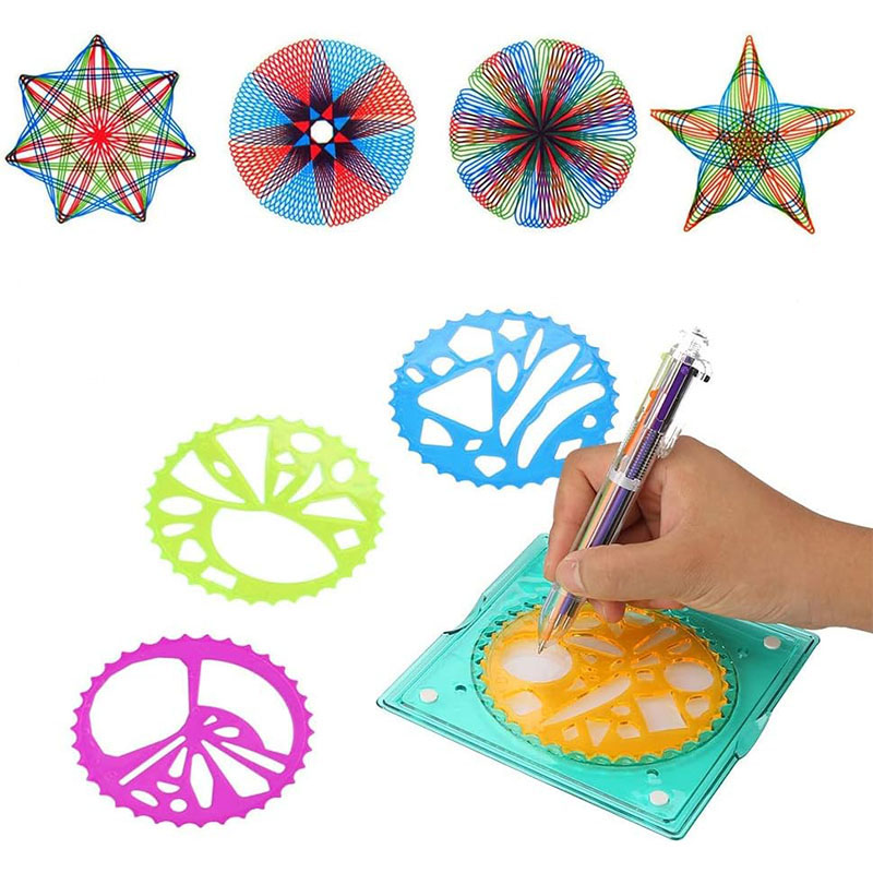 5 in 1 Spiral Art Gear Geometr - Kids Toys Under £5 ulasan dan harga
