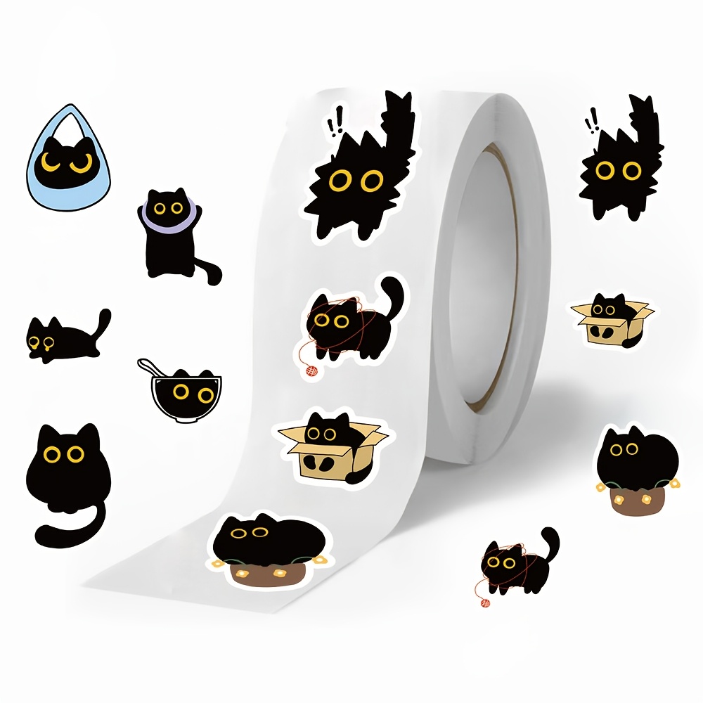 500Pcs Cartoon Cat Roll Sticke - Kids Toys Names ulasan dan harga