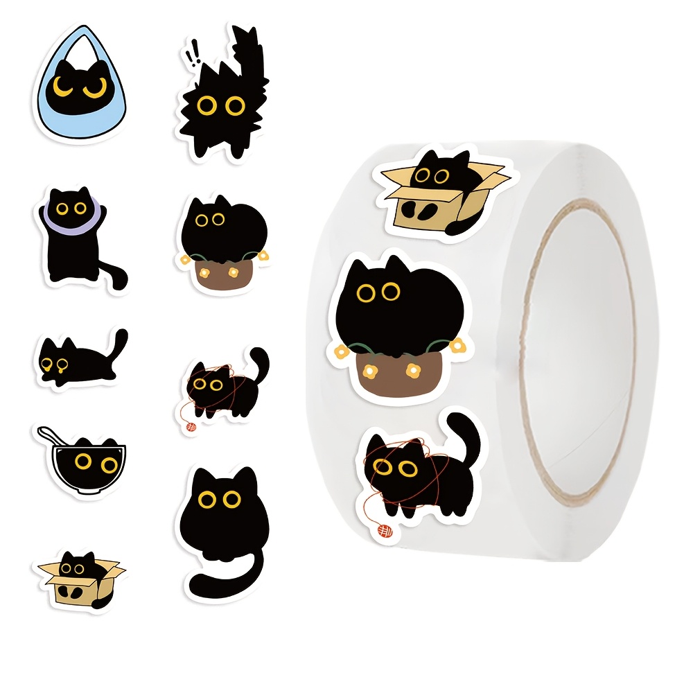 500Pcs Cartoon Cat Roll Sticke - Kids Toys Names ulasan dan harga